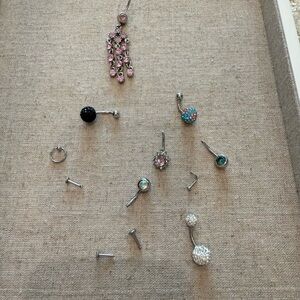 Elegant Silver and Pink Jewelry Set